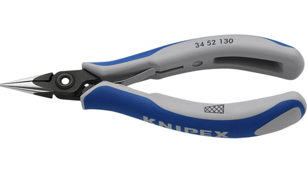 Precision Electronic Pliers, Half-Round / Short / Pointed, 135mm